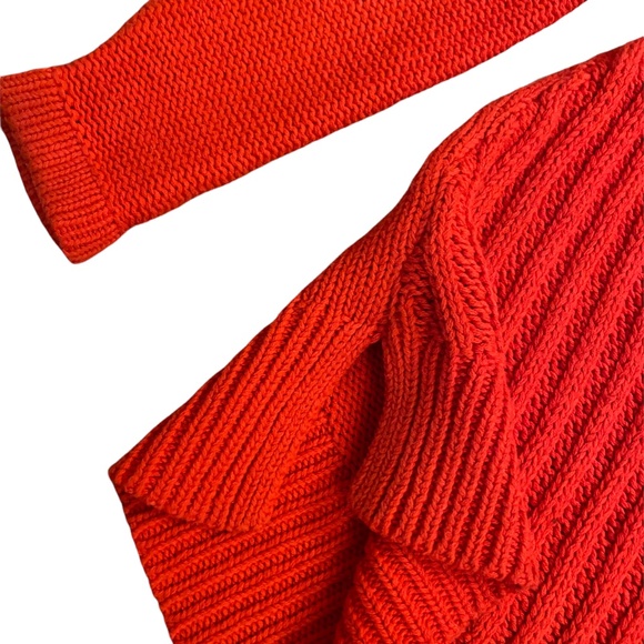 Sandwich designer red knit sweater with ribbing NWT fall/ winter … - Picture 2 of 5